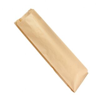 Single Bottle Brown Paper Bag - 115 + 50 x 395mm - UniPak