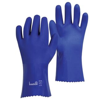 PVC Gloves 300mm length Blue X-Large - Bastion