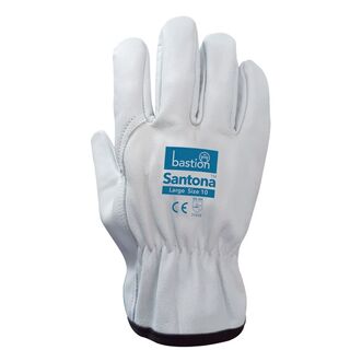 Cow Grain Natural Leather, Riggers Glove Santona X-Large Pack 12 Pairs - Bastion