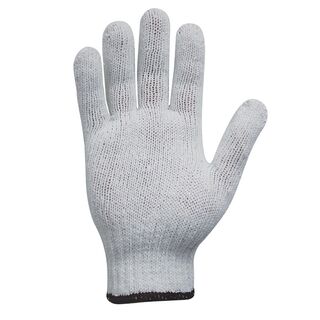 Polycotton Gloves, Large, White Pack 12 Pairs - Bastion