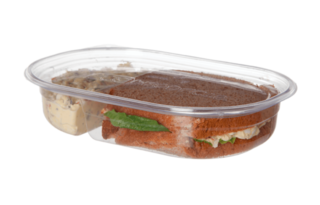 PLA Deli & Snack Roval, 2 Compartment 32oz - Detpak