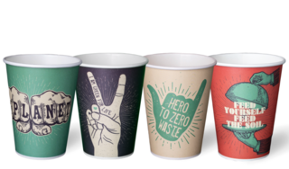 12OZ Single Wall 'Grasp The Moment' PLA Hot Cup - Detpak
