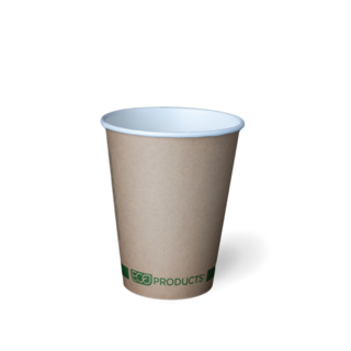12OZ Single Wall 'Greenstripe' PLA Hot Cup - Detpak