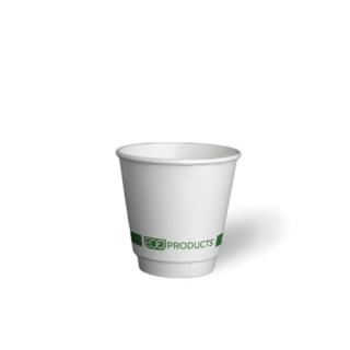 8OZ Squat Double Wall 'Greenstripe' PLA Hot Cup - Detpak