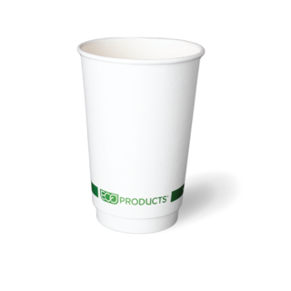 16OZ Double Wall 'Greenstripe' PLA Hot Cup - Detpak