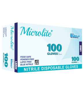 Nitrile Blue Powderfree MEDIUM - Microlite 100