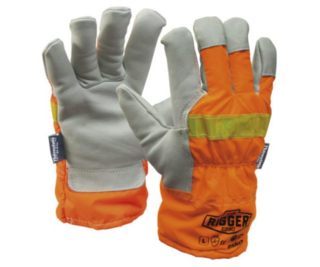 Esko The Rigger Premium Cowhide Reflective Glove, Size 9 - Esko