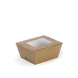 Small lunch box with window - FSC Mix - printed kraft-look - Biopak
