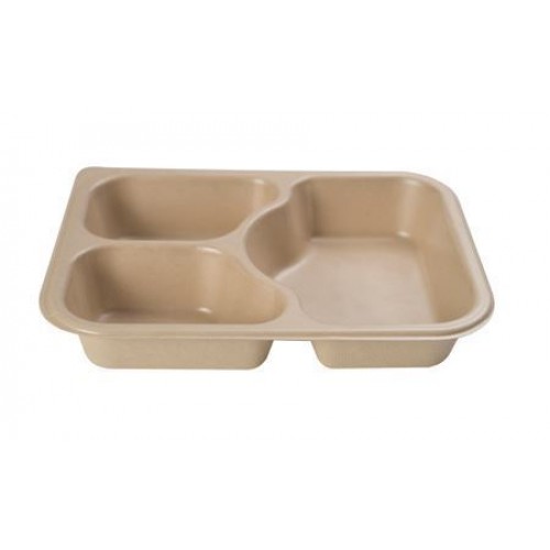 3 Cavity Shallow Meal Tray - Confoil