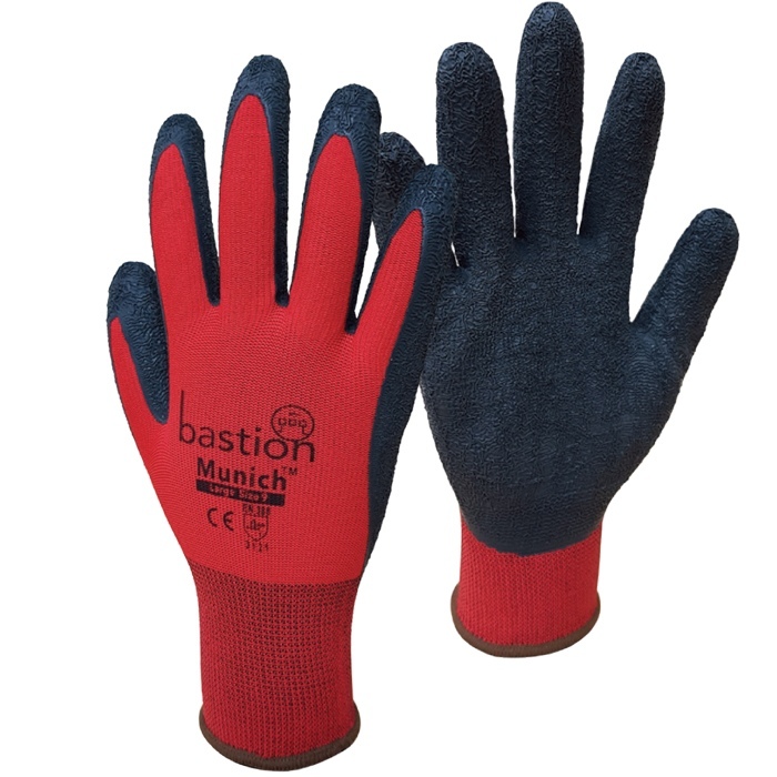 Monaco High Viz Yellow Polyester Gloves, Black Sandy Foam Nitrile Palm Coating, XX-Large Pack 12 Pairs - Bastion