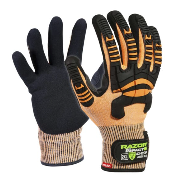 RAZOR Impact5 Glove, Cut Level D, Orange, XL - Esko