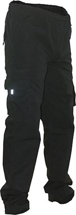 Caution pc ripstop elastic waist cargo trousers-size l (PCT1515-BK-L)