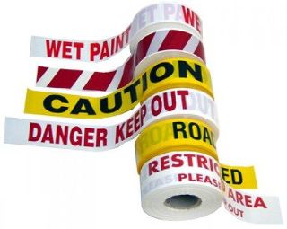 Tape "ROAD CLOSED" Black on Yellow, 75mm x 250m - Esko