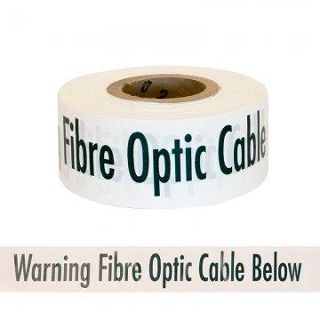 Tape "CAUTION BURIED OPTIC FIBRE CABLE" Black on White - Esko