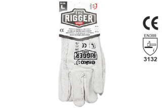 Leather Rigger Glove Premium Cowhide Header Card X-LARGE - Esko The Rigger