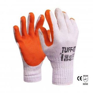 TUFF-IT\' Knitted poly/cotton glove, Red latex dip, Size 9 - Esko