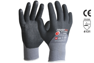 TOUCHLINE™ '3/4Back', Nitrile 3/4 dip Foam coat w/micro dots, Size 8 - Esko
