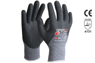 TOUCHLINE™ '3/4Back', Nitrile 3/4 dip Foam coat on Spandex, Size 10 - Edko