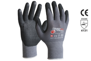 TOUCHLINE™ 'OpenSide', Nitrile 1/2 dip Foam coat w/micro dots, Size 10 - Esko