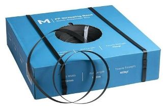 PP Hand Strapping Band - Black, 19mm x 1000m x 0.85mm, 400kgf - Matthews