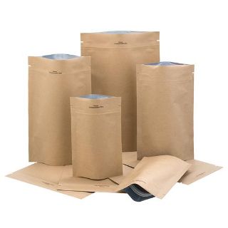Stand Up Pouch Compostable 250gm 160x230mm Kraft