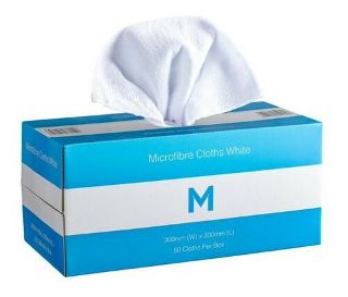 Dispenser Microfibre Cloth White 300 x 300mm - Matthews