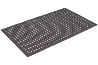 Kleen Thru Plus Grease & Chemical Resistant Mat 850x600mm Black - AMS